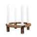 ERNST Bougeoir rond 4 bougies Ernst Bois foncé