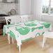 Bonamaison Tafelkleed, Anti-Mold, Sneldrogend, Waterdicht, 100% Polyester Tafellaken, Petroleum Groen, Wit, 140 x 160 Cm