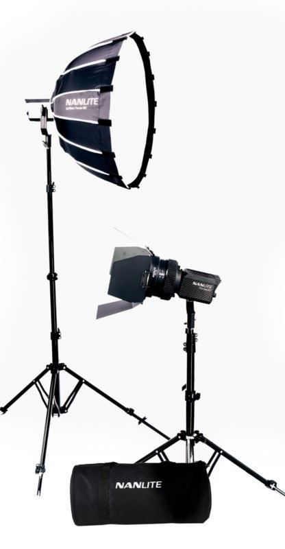 Nanlite Forza 60 II Dual Kit with Case, Stand, Fresnel and Softbox