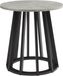 en.casa Bijzettafel Buzzard rond Ø48x48 cm betongrijs en zwart