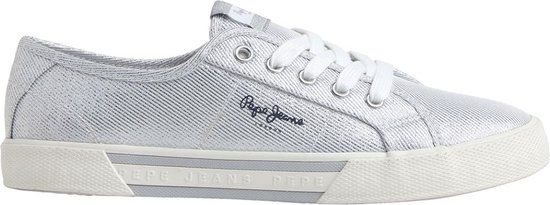 Pepe Jeans Brady Party Lage Sneakers - Silver - Dames - EU 42