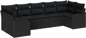 vidaXL Banc de jardin noir poly rotin