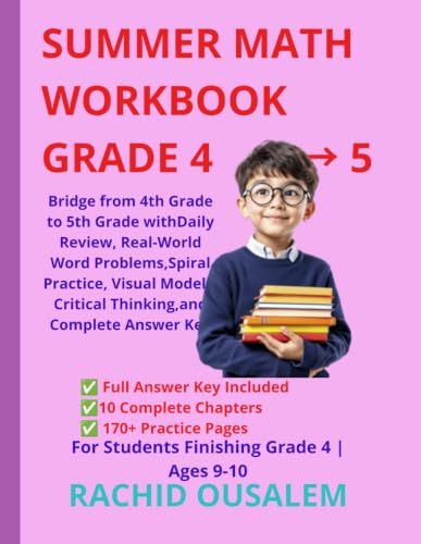 Summer Math Workbook Grade 4 → 5