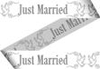 Folat Markeerlint Just Married Wit Kunststof 1500 cm