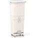 Coast Poubelle de cuisine Coast - Tri sélectif à 3 compartiments - pédale et roulettes - beige/blanc - 42 litres