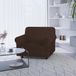Italian Bed Linen Bankhoes LESLIE elastisch en rekbaar, bruin, 1-zits