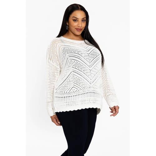 YOEK jas Plus Size - ecru