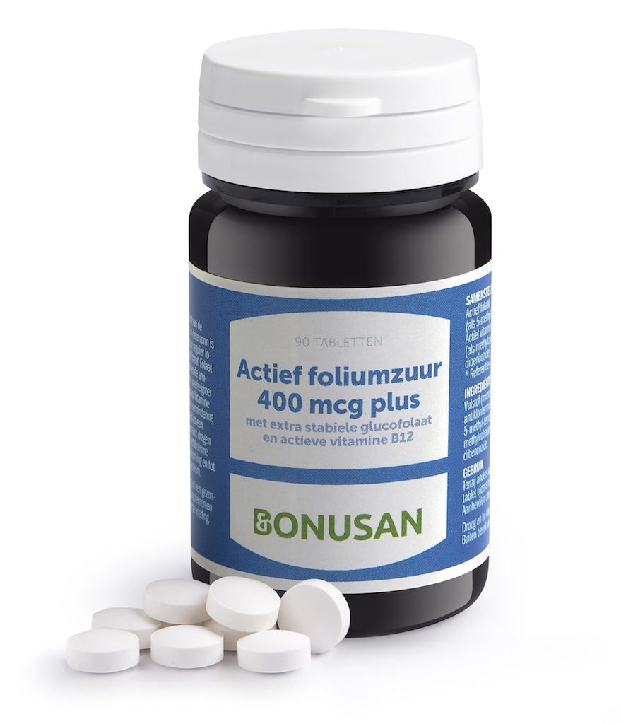 Bonusan Foliumzuur Actief 400mcg Plus Tabletten 90st