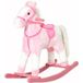 Cavallo Cavallo Rocking Horse Wooden With Its Animal Gift Toy For Children, 74 X 28 X 65 Cm, Pink