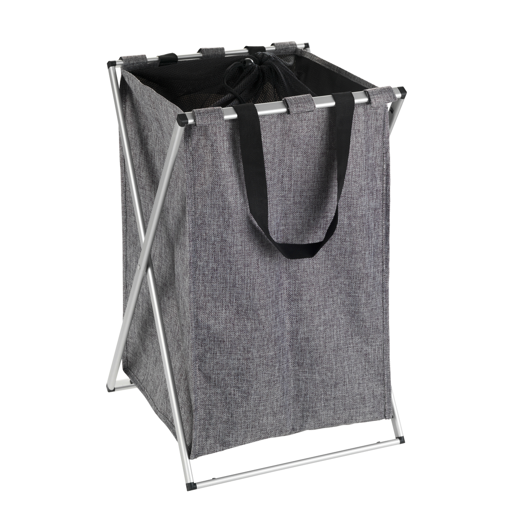 WENKO Laundry bag Uno grey mottled laundry collector 52 l