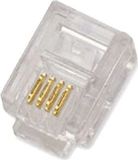 DATACOM RJ11 UTP-connector, 6-polig, 4-aderig, bulkverpakking, 10 stuks