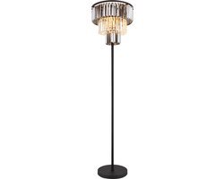 Globo vloerlamp Naxis - zwart - metaal - 40 cm - E27 fitting - 15695S