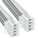 JANDEI - Set van 8 aluminium profielen van 1 m lengte voor installatie op het oppervlak van ledstrips, kanaal voor ledverlichting met semi-transparante diffuser. Inclusief eindkappen en bevestigingsclips