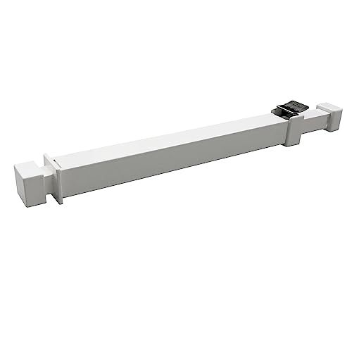 Ideal Security BK112W Window Security Bar with Child-Safe Lock, Adjustable, White, Pack of 1