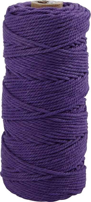 creotime Katoendraad, l: 120 m, violet, Dikke kwaliteit 12/36, 250 gr