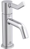 Ideal Standard Robinet de lavabo Joy Bec 110mm avec garniture de vidage Poignée longue Chrome, BD468AA