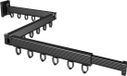 Porte-vêtements mural sans marque - Conception triple pliable pour buanderie, balcon, vestiaire, chambre à coucher - Noir