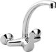 EDM Moderne mitigeur de cuisine/lavabo chromé 15x24,8cm