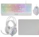Mars Gaming MCP124PRO Toetsenbord Inclusief Muis Gamen USB AZERTY Frans Wit