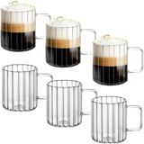 Wilmax England Thermo Glass - Glazen Beker Set - 300 ml - Set van 6 - Transparant