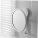 Jumada's Miroir de douche Rasoir multifonctionnel Porte-lames Salle de bain Rond Blanc