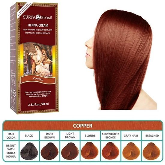 Surya Brasil Henna Haarverf Cream Copper 70ml