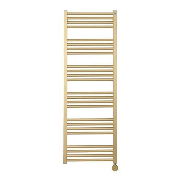 Crosswater MPRO Elektrische handdoekradiator 50x140cm 600 Watt messing geborsteld (goud)