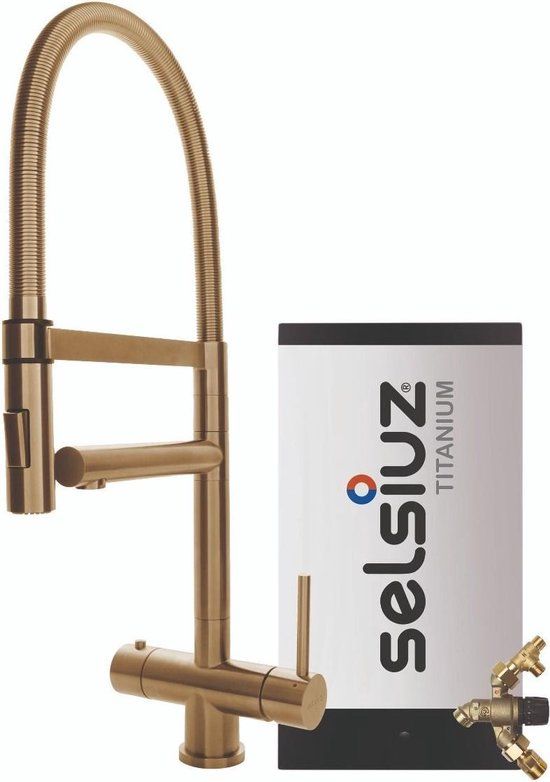 Selsiuz kranen Selsiuz XL Gold / Goud met TITANIUM Combi (Extra) boiler - 350297