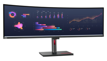 Lenovo ThinkVision P49w-30 49" DQHD Curved Monitor - 5120x1440, IPS, 60Hz, USB-C, Thunderbolt