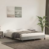 vidaXL Bedframe zonder matras 140x200 cm fluweel lichtgrijs