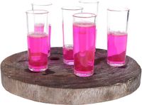 Alessandro Shotglaasjes Crystal - 6x stuks - glas - 60 ml - borrelglazen - likeurglazen