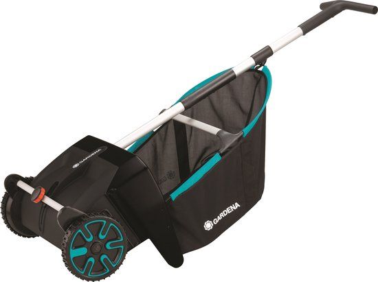 GARDENA Bladverzamelaar - Gazonveegmachine (duw) - Zwart/Blauw/Zilver
