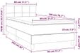 vidaXL Boxspring met matras stof blauw 80x200 cm