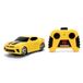 Jada Toys Transformers RC Bumblebee Chevrolet Camaro (14 cm) - op afstand bestuurde auto, 1-kanaals besturing, 2,4 GHz, voor fans en kinderen vanaf 3 jaar, incl. afstandsbediening, schaal 1:32