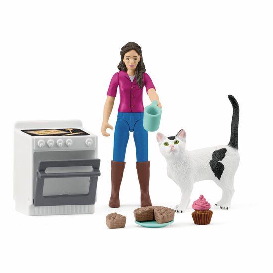 Schleich boerderij speelfiguur Baking Afternoon 81470 kunststof