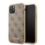 Guess iPhone 11 Pro Backcase hoesje - Effen Bruin - Kunstleer