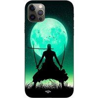 Maniacase iPhone 13 Pro Roronoa Zoro met drie zwaarden en volle maan
