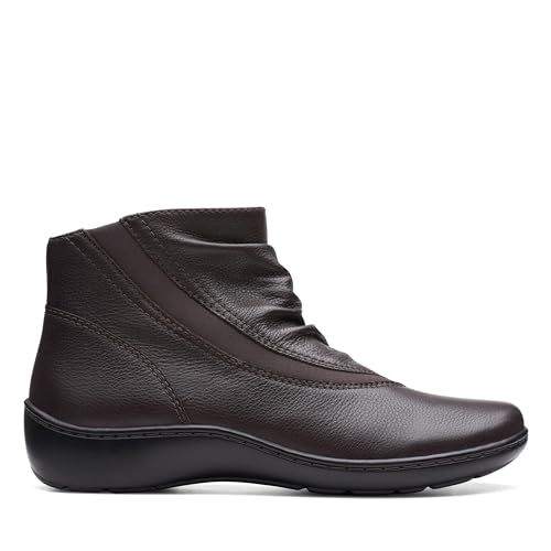Clarks Cora Derby Womens Dark Brown Leather, 5.5