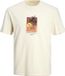 JACK&JONES JORMARBELLA FRONT TEE SS CREW NECK T-shirt Homme S Buttercream Coton