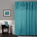 Lush Decor Lillian Douchegordijn | gestructureerd glinsterend cirkeldesign, badkamer, 183 x 183 cm, turquoise