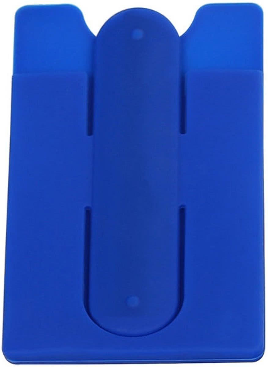 Best Cases Donker Blauw TPU pashouder / kaarthouder met stand functie - 8718883789470