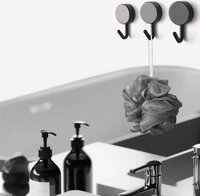 Repus - Set van 10 Zelfklevende Zwarte Ophanghaken - Wandhaken - Hangers - Badkamer - Keuken