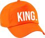 Bellatio Decorations King pet / baseball cap oranje met witte bedrukking voor jongens - Holland / Koningsdag - feestpet / verkleedpet