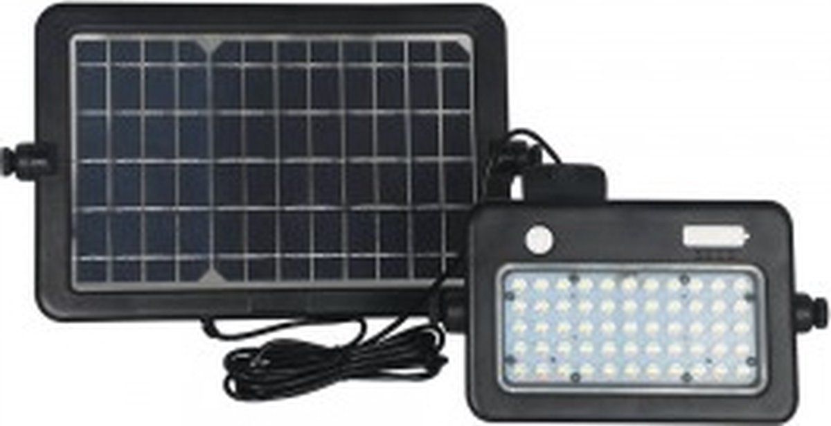 V-tac VT-788-10 Solar floodlight met sensor - 10W - 4000K - 1100 Lumen - Zwart