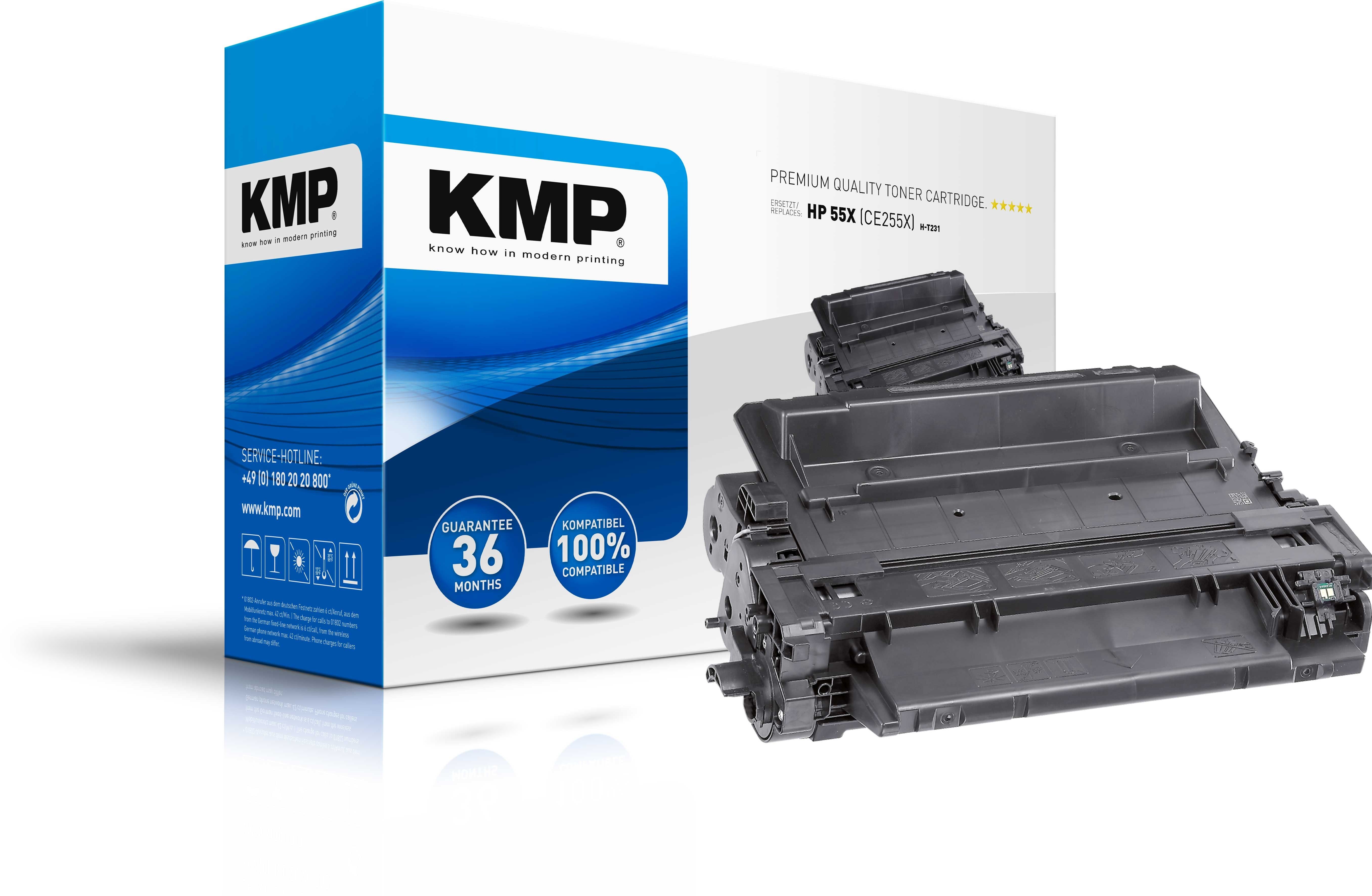 KMP H-T231 - Tonercartridge - Zwart - 1 stuk - Compatibel met HP LaserJet Enterprise 500 MFP M 525 dn / f, P 3000 / 3015 Series, Pro M 520 Series, Troy 3000 / 3015 Series