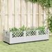 Maison Exclusive - Jardinière avec brochettes de terre, blanc, 123,5x43,5x43,5 cm, PP