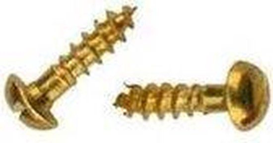 HOENDERDAAL FASTENERS B.V. Houtschroef Messing Cilinderkop 3.5x16 mm 10 stuks