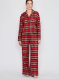 JOOP! Jeans Joop! Sleepshirt After Dark Vrouwen Felrood Geruit Lange Mouw 100% Katoen XXL