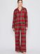 JOOP! Jeans Joop! Sleepshirt After Dark Vrouwen Felrood Geruit Lange Mouw 100% Katoen XXL
