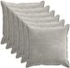 vidaXL - Housse de coussin - 6 pièces - BOIS - Gris clair - 80 x 80 cm - Tissu chenille